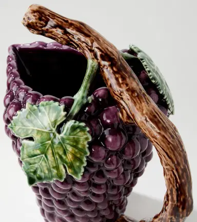 Bordallo Pinheiro Grapes earthenware jug | Thumbnail 2
