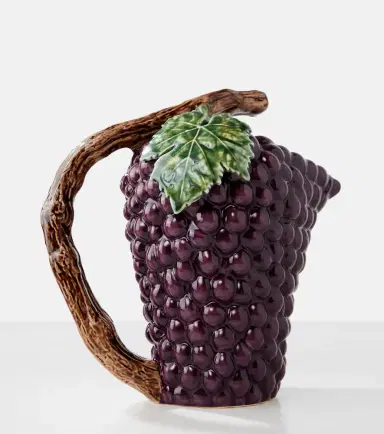 Bordallo Pinheiro Grapes earthenware jug | Thumbnail 3