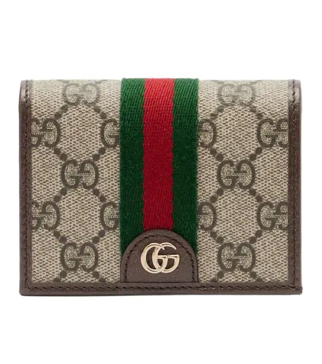 Gucci Ophidia Small GG leather-trimmed wallet