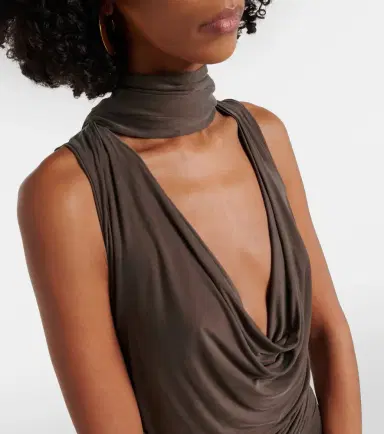 Aya Muse Alyve draped halterneck maxi dress | Thumbnail 3