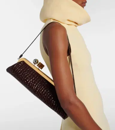 Jacquemus Salon croc-effect leather clutch | Thumbnail 4