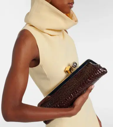 Jacquemus Salon croc-effect leather clutch | Thumbnail 7