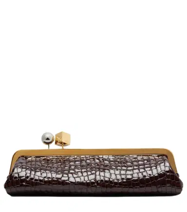 Jacquemus Salon croc-effect leather clutch | Thumbnail 1