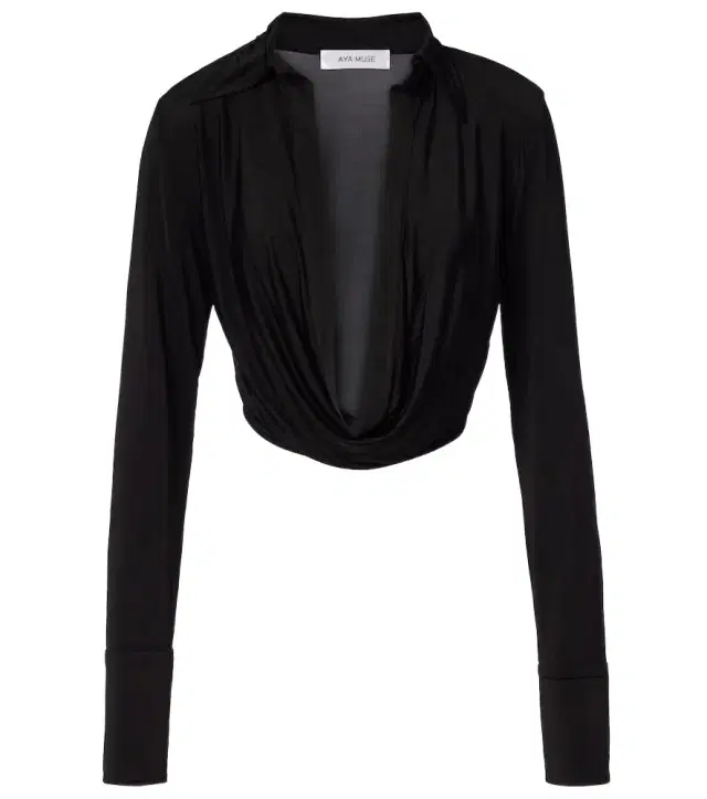 Aya Muse Freya draped crop top