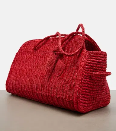 Jacquemus Turismo Small raffia bowling bag | Thumbnail 4