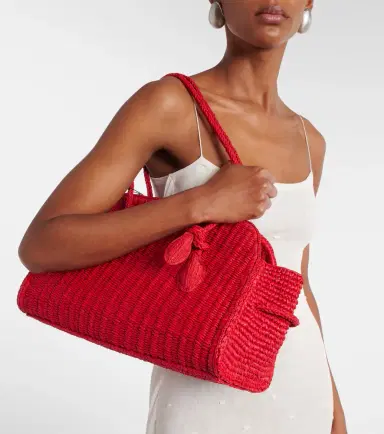 Jacquemus Turismo Small raffia bowling bag | Thumbnail 5