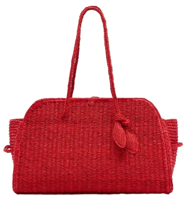 Turismo Small raffia bowling bag