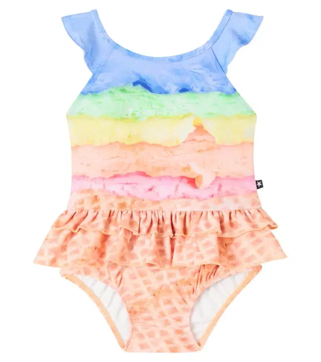 Baby Nalani printed ruffled swimsuit