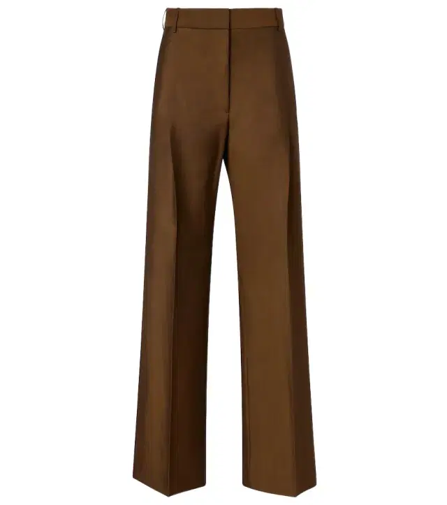 Róhe High-rise wool and mohair wide-leg pants