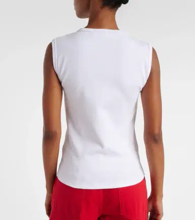 RÓHE Róhe Ribbed-knit cotton-blend jersey tank top | Thumbnail 2