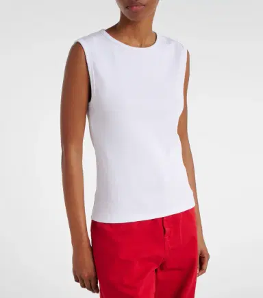 RÓHE Róhe Ribbed-knit cotton-blend jersey tank top | Thumbnail 4