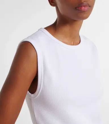 RÓHE Róhe Ribbed-knit cotton-blend jersey tank top | Thumbnail 5