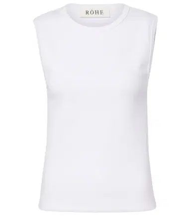 RÓHE Róhe Ribbed-knit cotton-blend jersey tank top | Thumbnail 1
