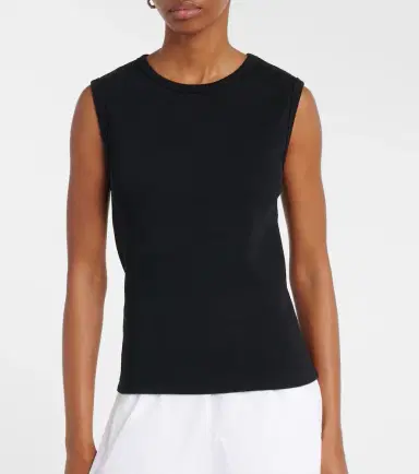 RÓHE Róhe Ribbed-knit cotton-blend tank top | Thumbnail 2