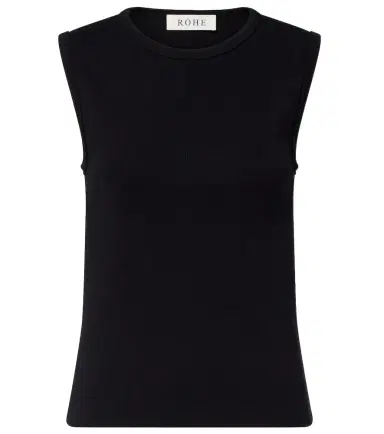 RÓHE Róhe Ribbed-knit cotton-blend tank top | Thumbnail 1