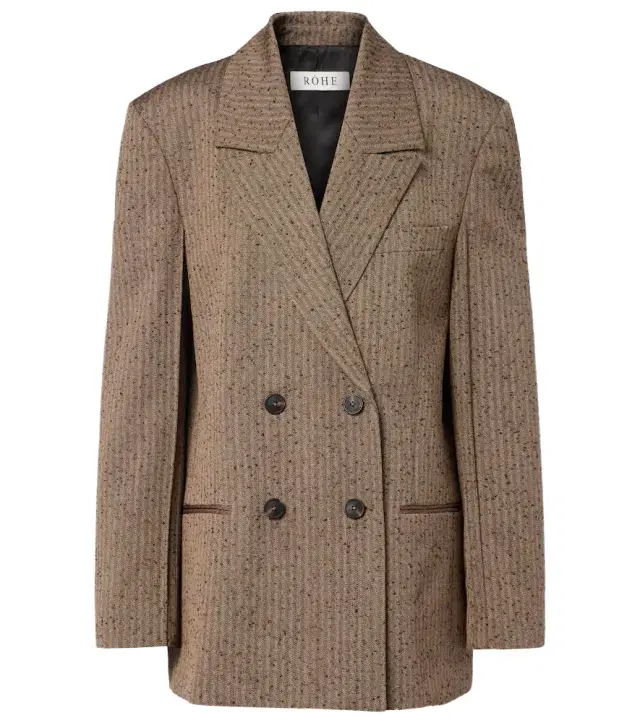 Rohe Róhe Herringbone wool-blend blazer