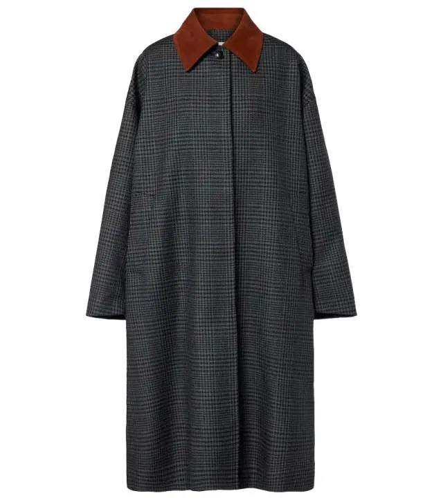 Rohe Róhe Prince of Wales check virgin wool coat