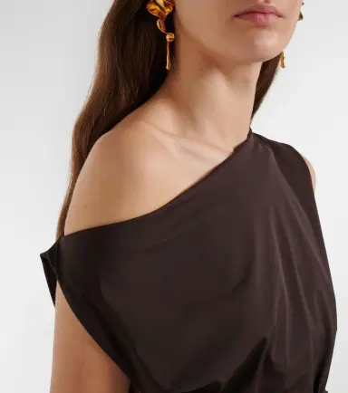 RÓHE Róhe One-shoulder jersey wrap top | Thumbnail 5