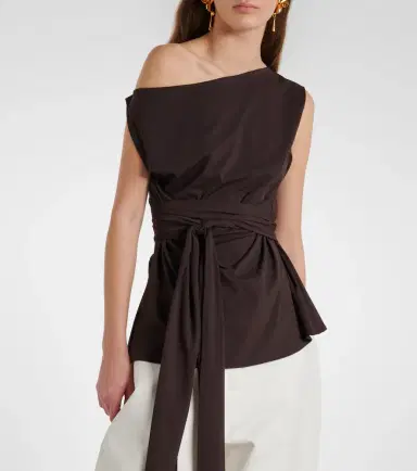 RÓHE Róhe One-shoulder jersey wrap top | Thumbnail 6
