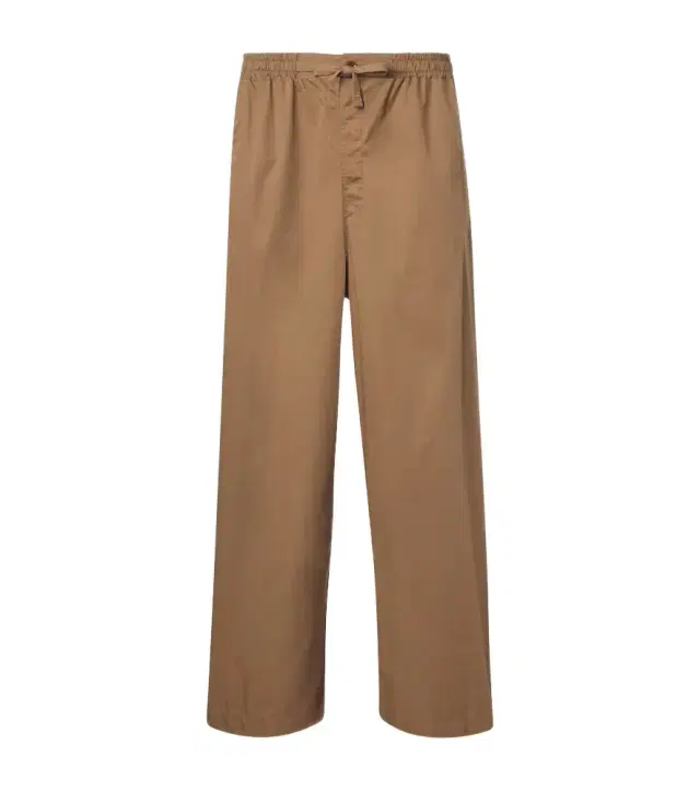 Cotton twill wide-leg pants