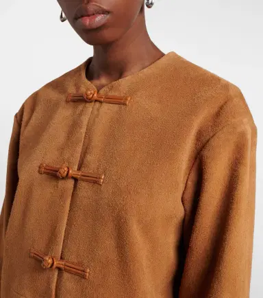 RÓHE Róhe Leather-trimmed suede jacket | Thumbnail 3