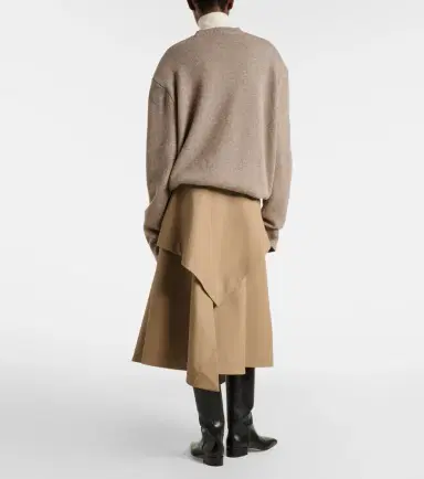 RÓHE Róhe Asymmetric cotton canvas midi skirt | Thumbnail 3