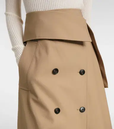 RÓHE Róhe Asymmetric cotton canvas midi skirt | Thumbnail 6