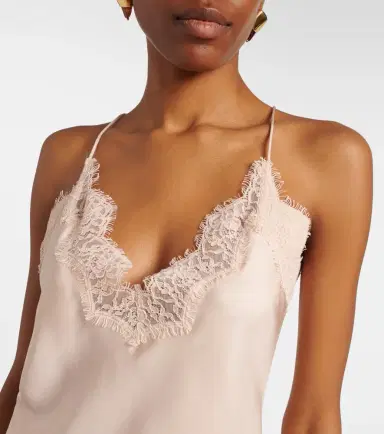 RÓHE Róhe Lace-trimmed silk top | Thumbnail 2