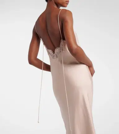RÓHE Róhe Lace-trimmed silk satin slip dress | Thumbnail 4