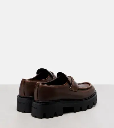 Prada Logo leather platform loafers | Thumbnail 2