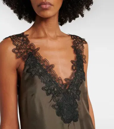 RÓHE Róhe Lace-trimmed silk maxi dress | Thumbnail 2