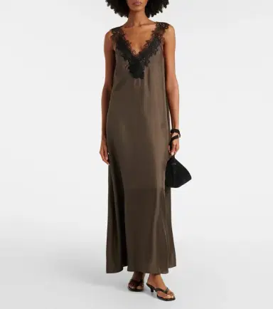 RÓHE Róhe Lace-trimmed silk maxi dress | Thumbnail 3