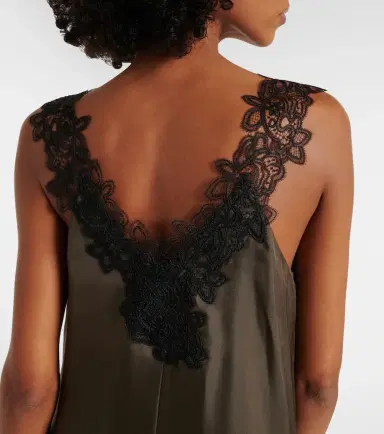 RÓHE Róhe Lace-trimmed silk maxi dress | Thumbnail 4