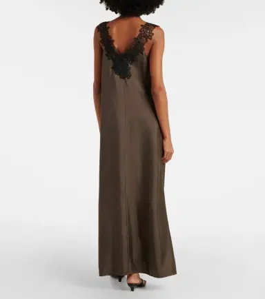 RÓHE Róhe Lace-trimmed silk maxi dress | Thumbnail 6