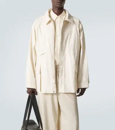 Lemaire Hooded coated linen-blend raincoat | Thumbnail 5 Lemaire Hooded coated linen-blend raincoat | Thumbnail 5