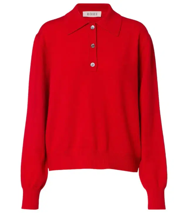 Róhe Wool and cashmere polo sweater
