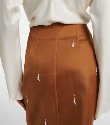 RÓHE Róhe Embellished silk organza midi skirt | Thumbnail 4