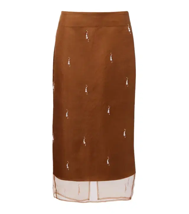 Róhe Embellished silk organza midi skirt