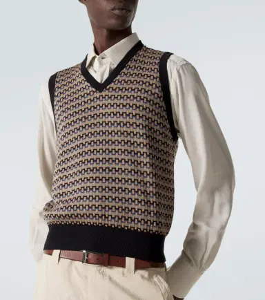 Lemaire Cotton jacquard sweater vest | Thumbnail 3
