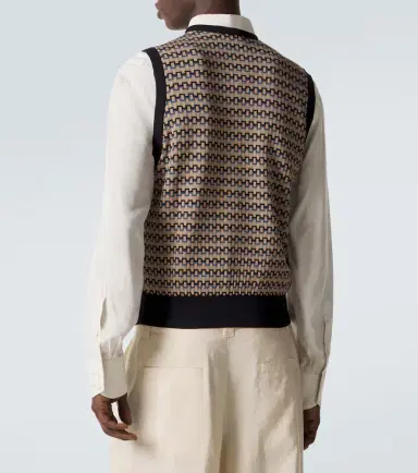 Lemaire Cotton jacquard sweater vest | Thumbnail 5