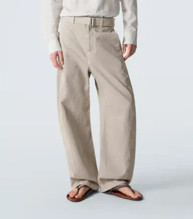 Lemaire Twisted belted cotton twill pants | Thumbnail 3 Lemaire Twisted belted cotton twill pants | Thumbnail 3