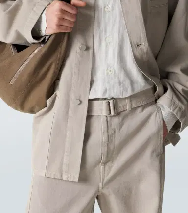 Lemaire Twisted belted cotton twill pants | Thumbnail 4 Lemaire Twisted belted cotton twill pants | Thumbnail 4
