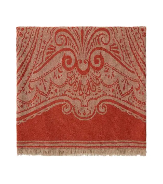 Etro Paisley wool jacquard throw