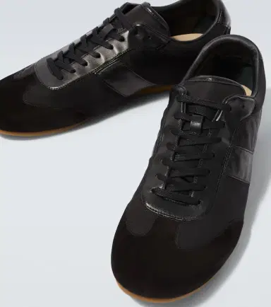 Lemaire Soft suede-trimmed sneakers | Thumbnail 2