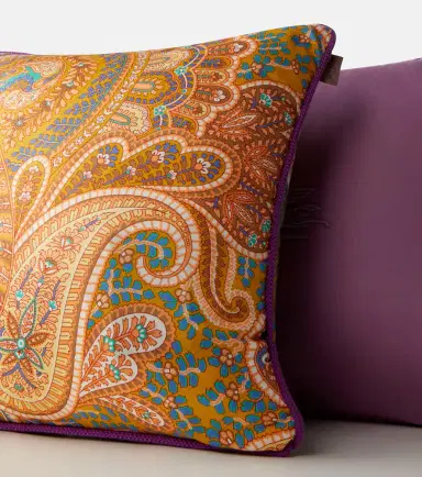 Etro Paisley floral cotton cushion | Thumbnail 4
