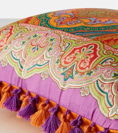 Etro Pegaso paisley cotton cushion | Thumbnail 4