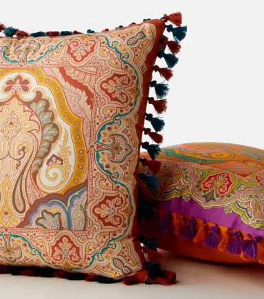 Etro Pegaso paisley cotton cushion | Thumbnail 3