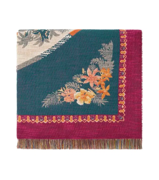 Etro Shanti embroidered cotton throw