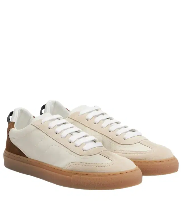 Brunello Cucinelli Monili suede-trimmed sneakers