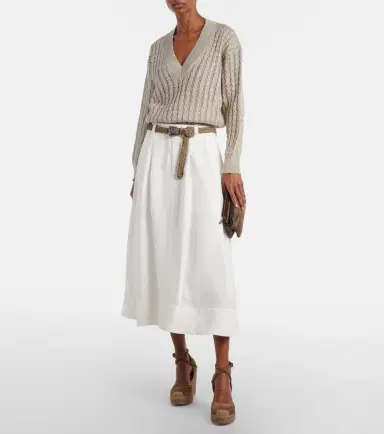 Brunello Cucinelli Monili 80 suede espadrille wedges | Thumbnail 5 Brunello Cucinelli Monili 80 suede espadrille wedges | Thumbnail 5